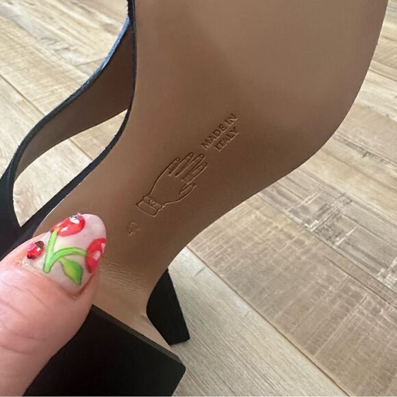 NOMASEI Camoscio Sandal Black Suede with Bow detail! - Picture 14 of 15